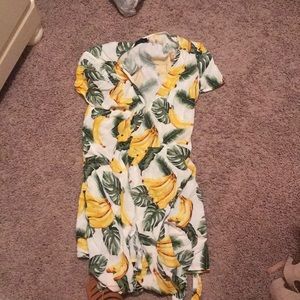 forever 21 banana wrap dress